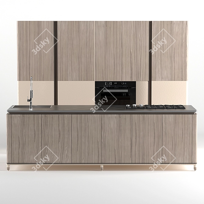 ANova Iton Modern Kitchen 3D model image 1