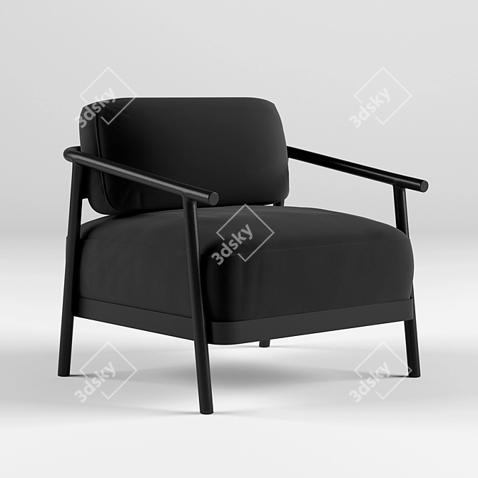 Elegant BB3 Lounge Chair - Perfect Blend of Comfort and Style 3D model image 1