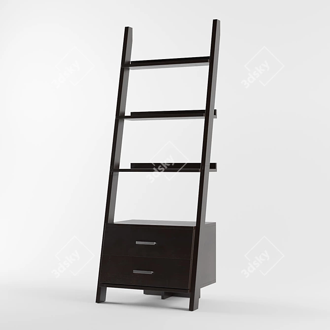 Monarch 69 in. Ladder Bookcase 3D model image 1