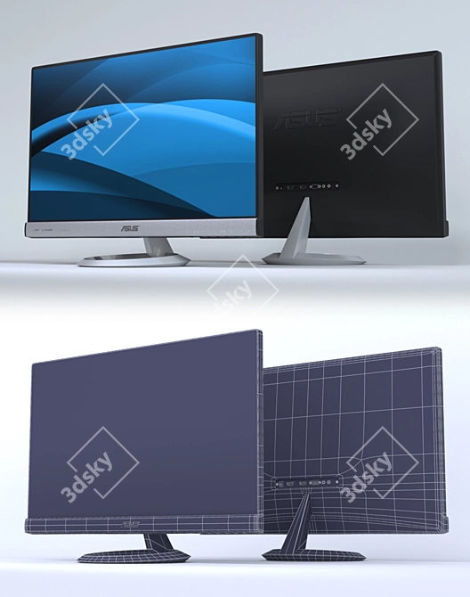 ASUS MX279H - Sleek and Versatile Monitor 3D model image 2