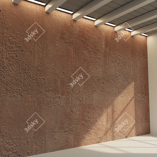 Seamless Decorative Plaster Texture 3D model image 2