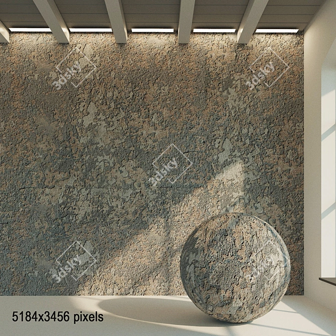 Decorative Plaster for Old Painted Walls 3D model image 1