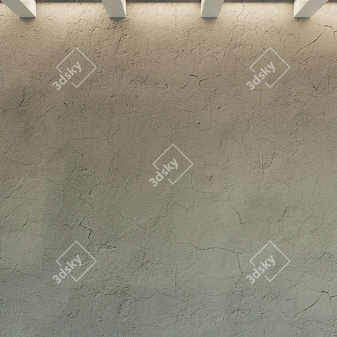 Textured Old Plaster Wall  3D model image 2