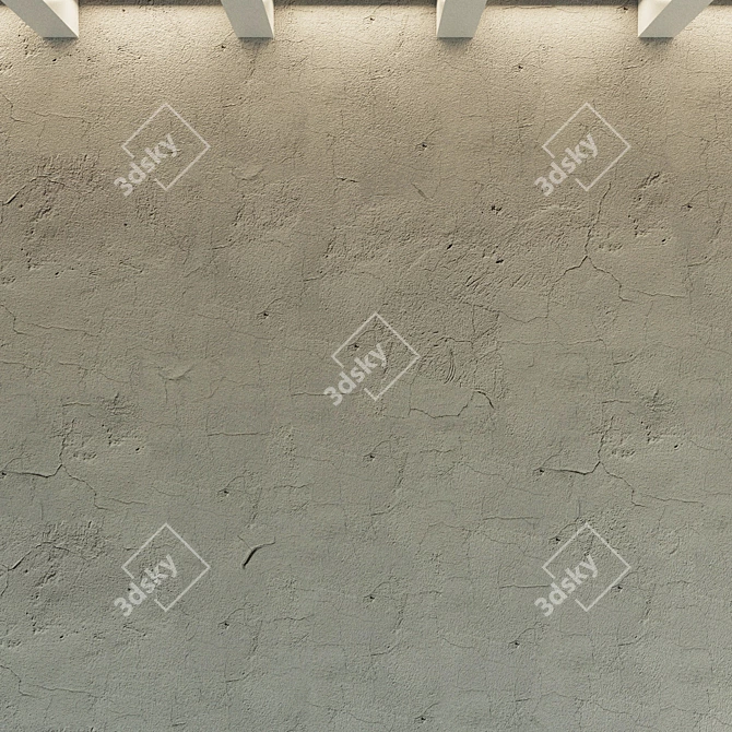 Vintage Plaster Wall Texture 3D model image 3