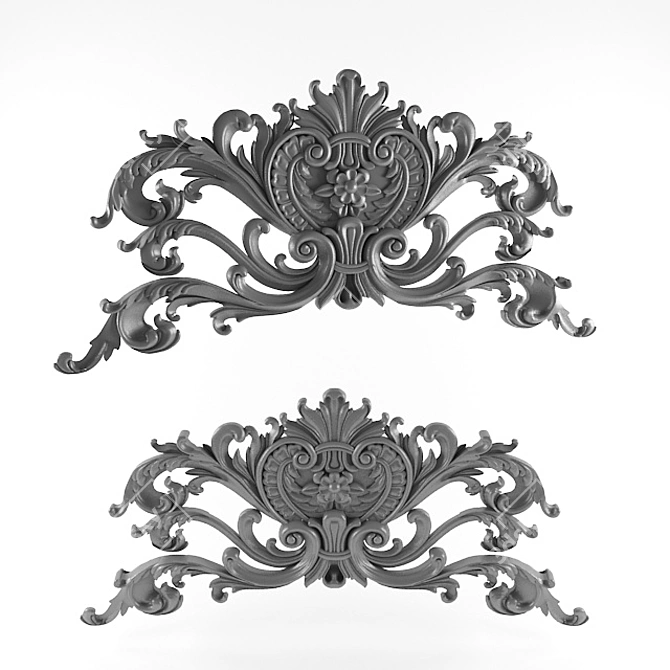 Classic Cotton Decor: Elegant Ceiling Pattern 3D model image 1