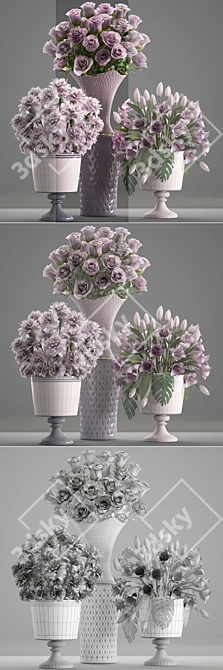 Floral Harmony Collection 3D model image 3