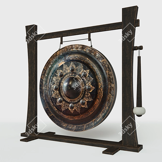 800mm Radius Gong 3D model image 1