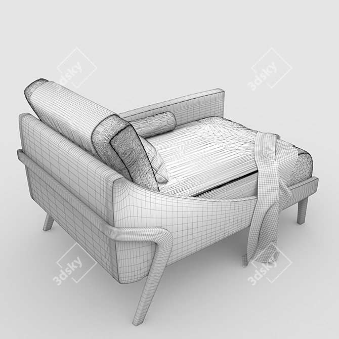 Modern Chaise Frame: Masotti ZM.110 3D model image 3