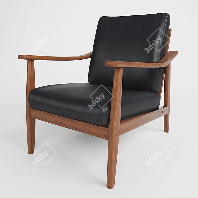 Modern Lounge Chair by Baxton 3D model image 1