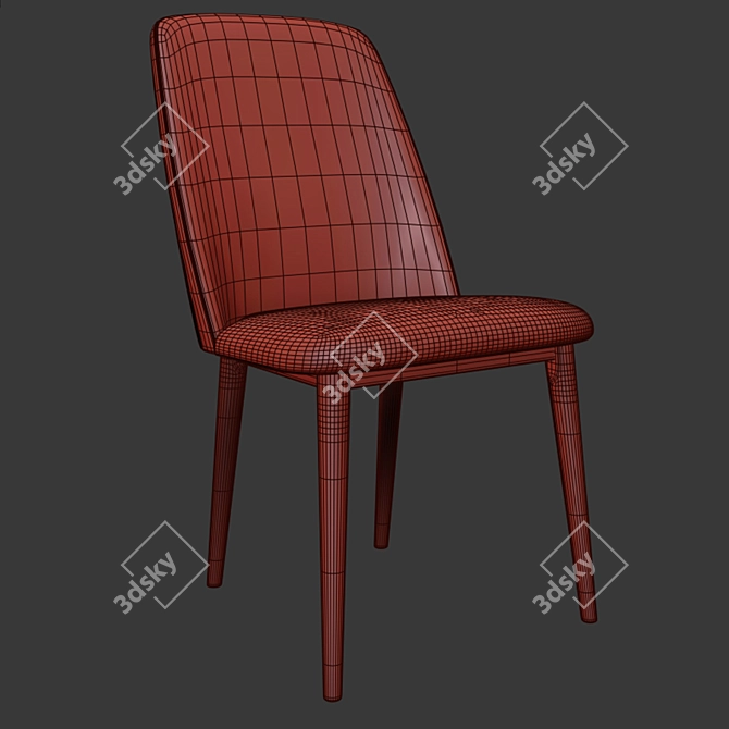 Mid Century Tintori Dining Chair 3D model image 3