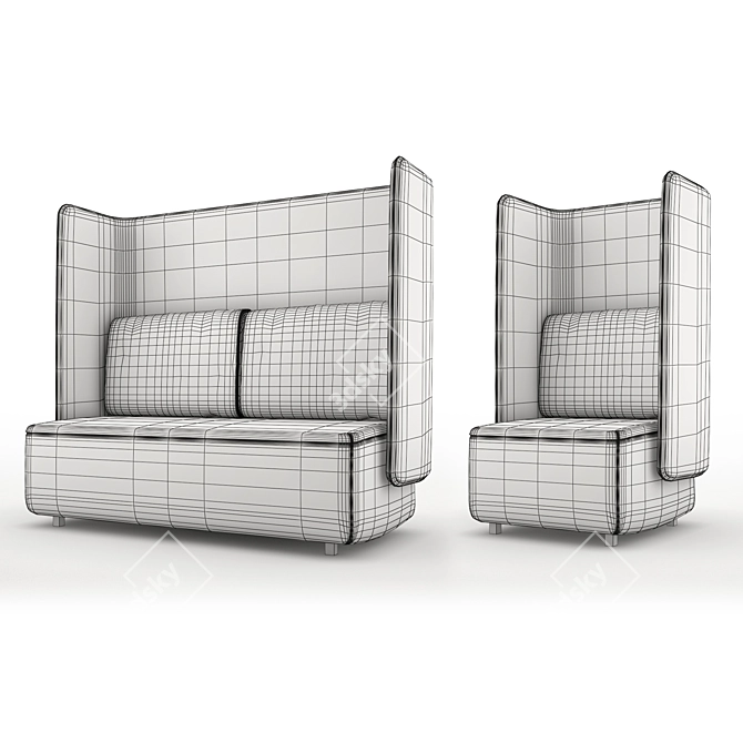 Versatile and Stylish Opera Lounge Furniture 3D model image 3