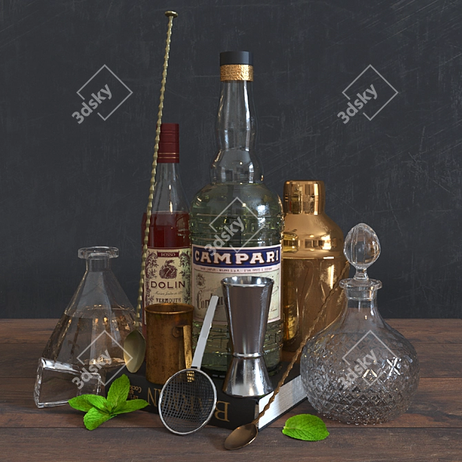 Bar Master Decor Set 3D model image 1