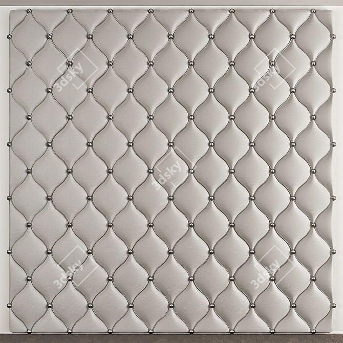 Modern 3D Wave Wall Panel 3D model image 1