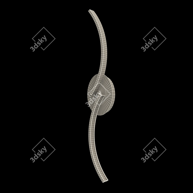 Elegant Arc Wall Light 3D model image 3