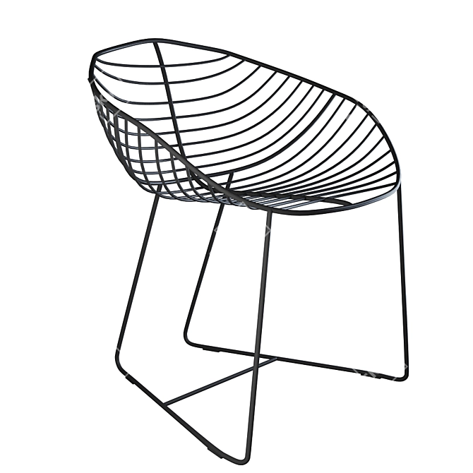 LYSTOK Metal Chair 3D model image 1