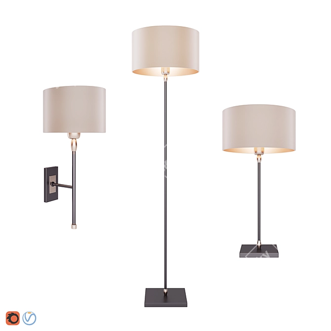 Elegant Casablanca Lighting Set 3D model image 1