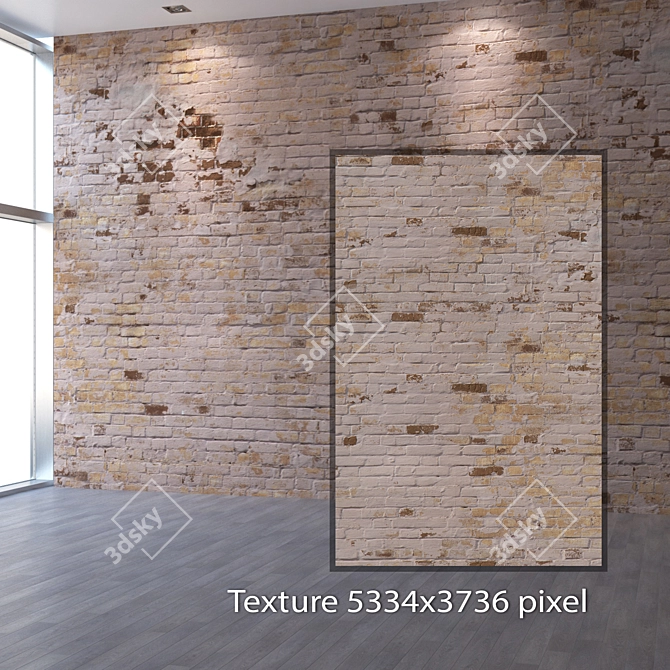 Seamless Brick Texture 4K 3D model image 2