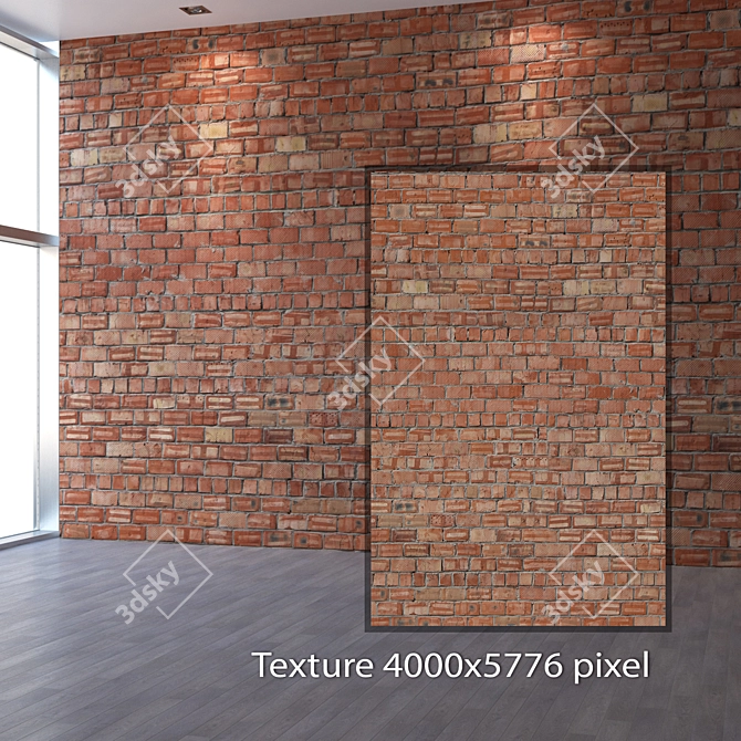 Seamless 4K Brick Texture 3D model image 2