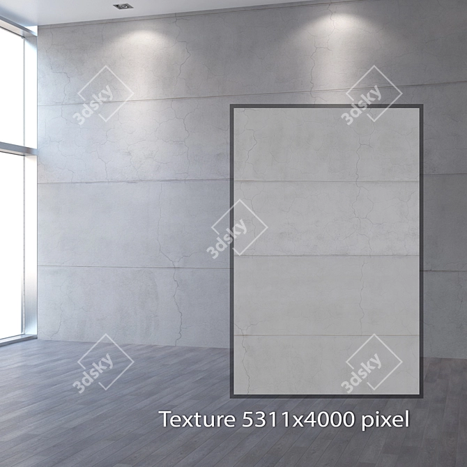 Seamless 4K Concrete Texture 3D model image 2