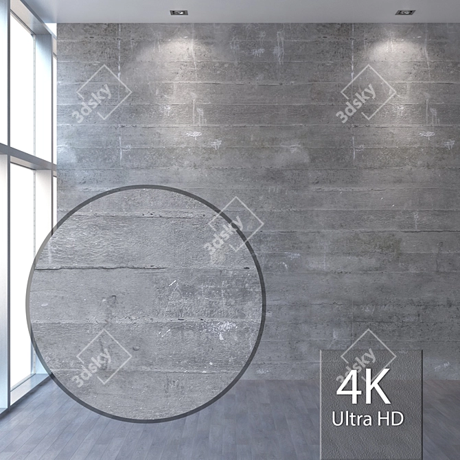 Title: Seamless 4K Concrete Texture 3D model image 1