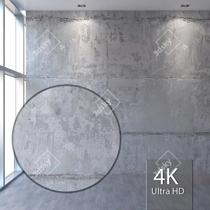 Seamless 4K Concrete Texture 3D model image 1