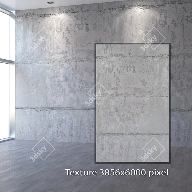 Seamless 4K Concrete Texture 3D model image 2