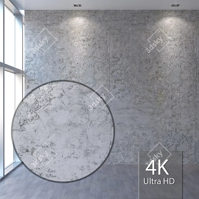 Seamless 4K Plaster Texture 3D model image 1