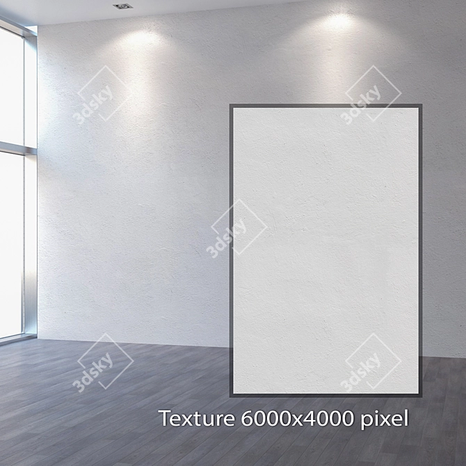 Title: Seamless Plaster 438 (White) 3D model image 2