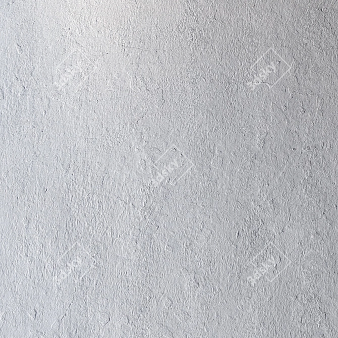 Seamless 4K White Plaster 3D model image 3