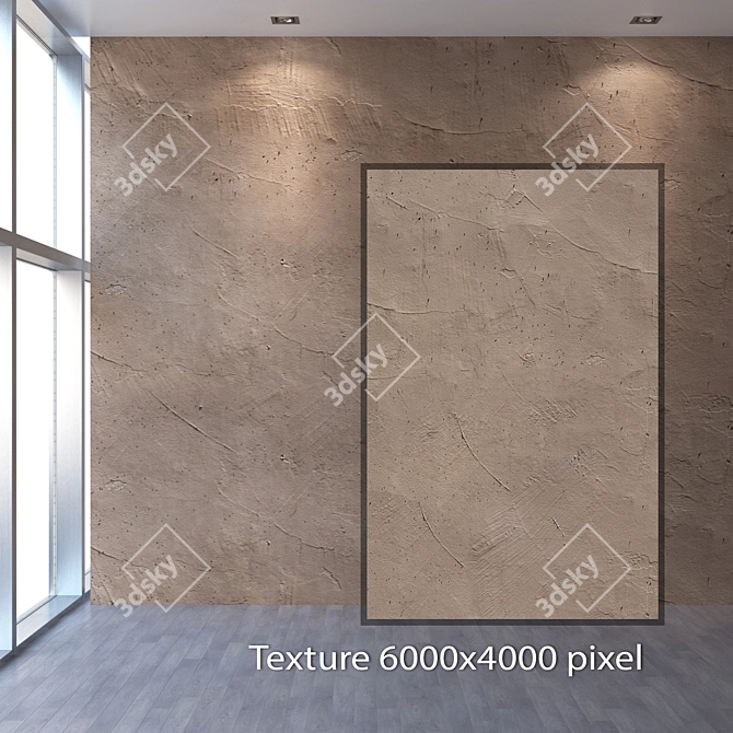 Seamless 4K Plaster Texture 3D model image 2