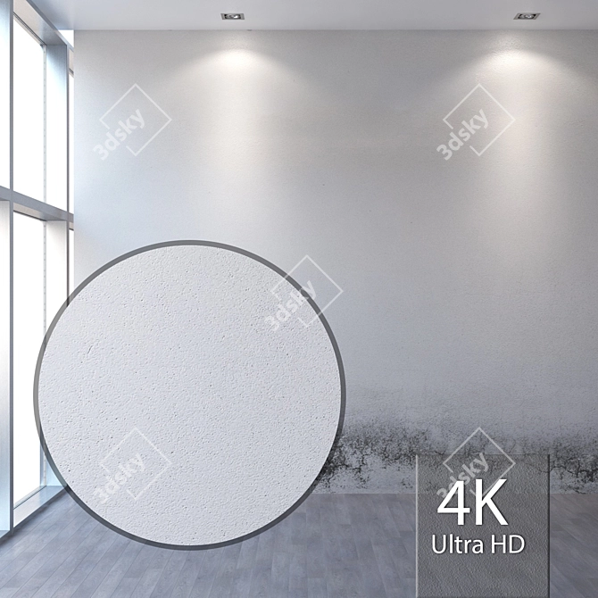 4K Seamless Plaster Texture 3D model image 1