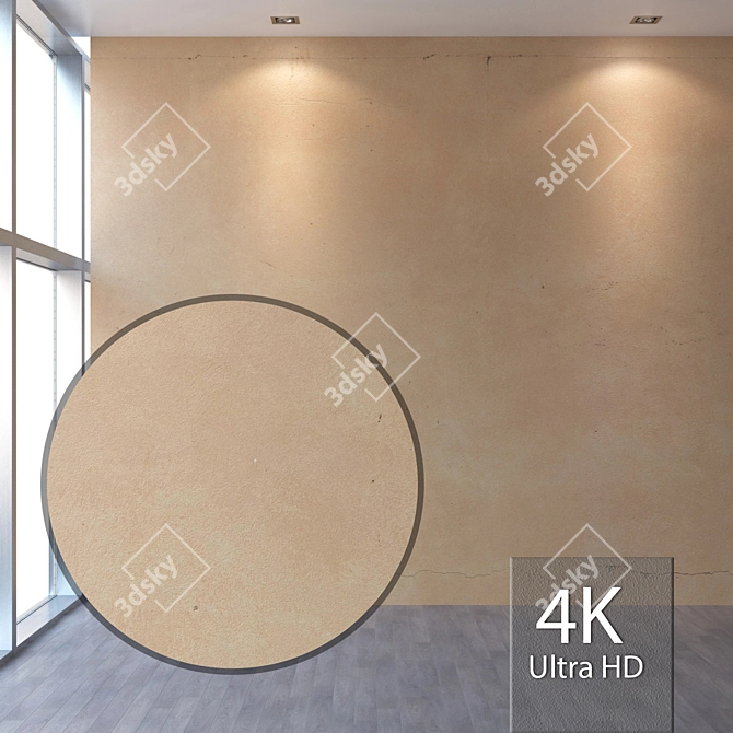 Seamless 4K Plaster Texture 3D model image 1