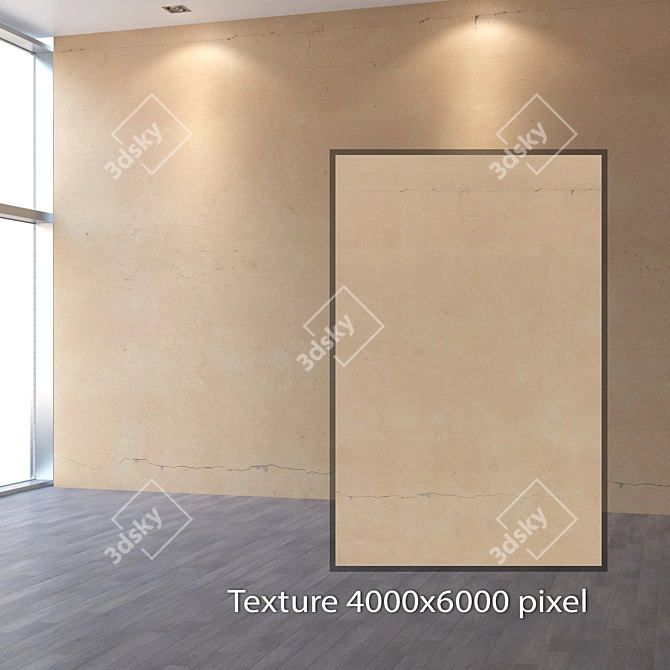 Seamless 4K Plaster Texture 3D model image 2