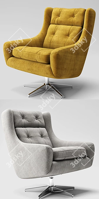Modern Club Chair: V-Ray Rendered 3D Model 3D model image 2