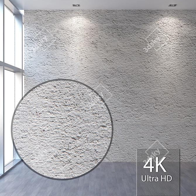 Seamless 4K Plaster Texture 3D model image 1