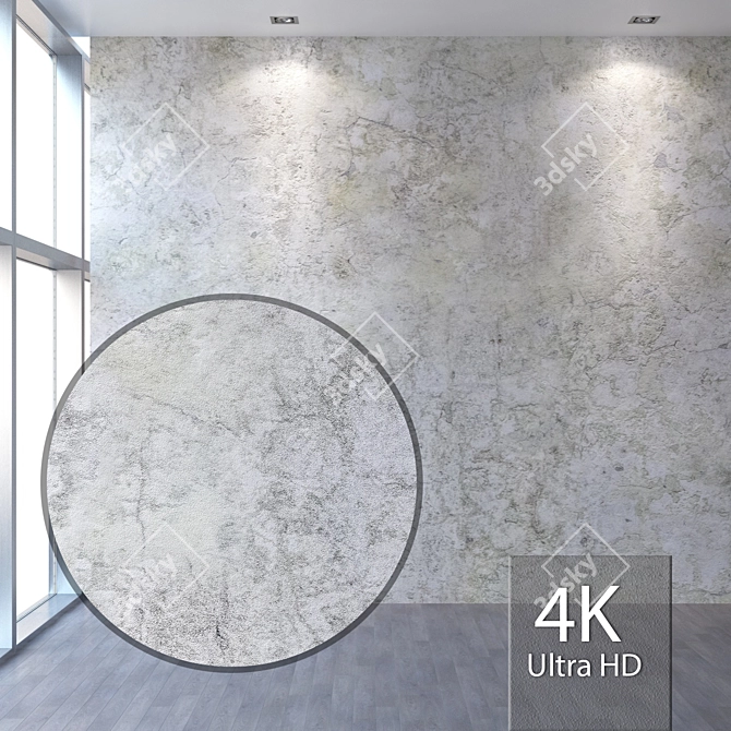 Seamless 4K Plaster Texture 3D model image 1