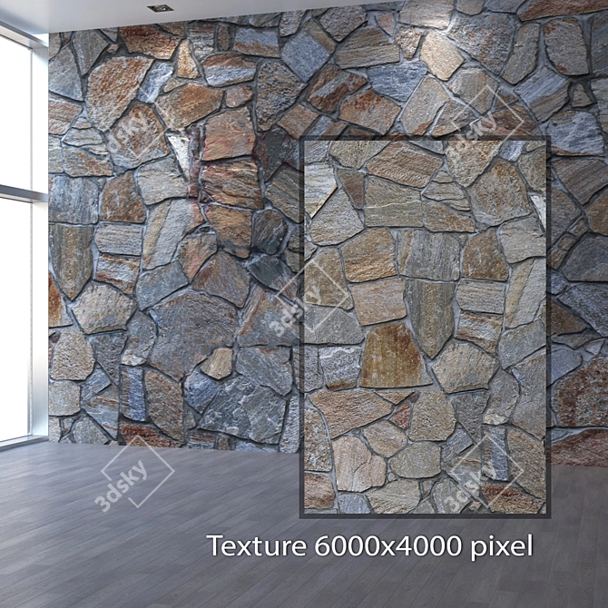Seamless 4K Natural Stone 3D model image 2