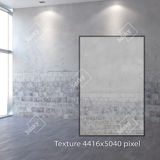 Title: Seamless 4K Concrete Wall Texture 3D model image 2