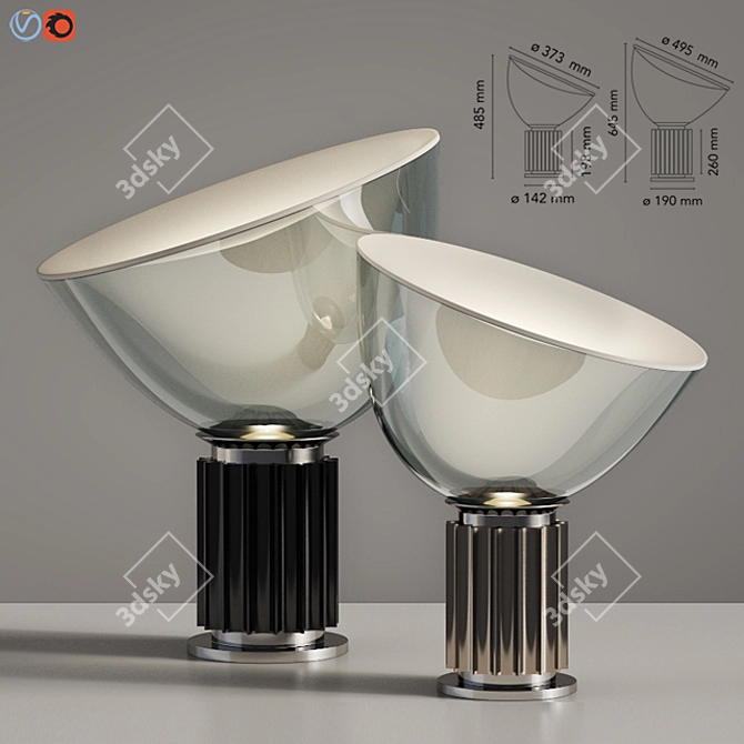 Flos Taccia Table Lamp: Modern Elegance, Timeless Design 3D model image 1