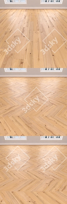 Versatile Parquet Beech: Christmas Tree, Linear, Chevron 3D model image 2