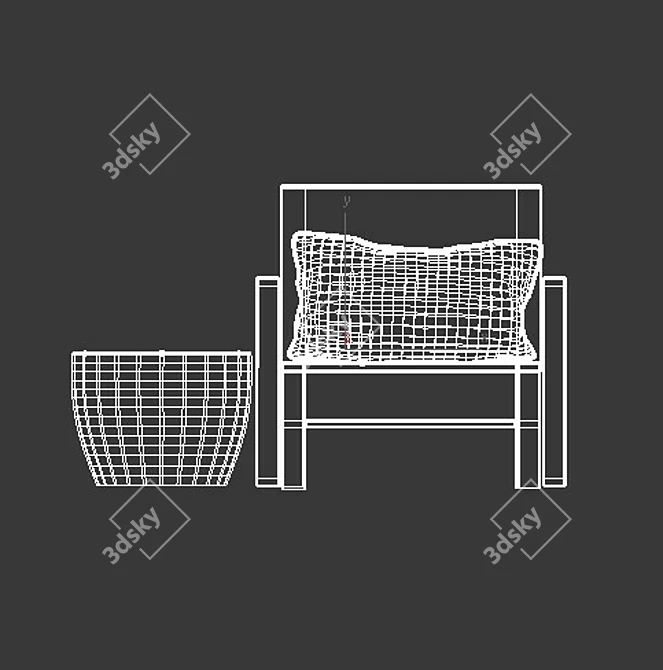 Seascape Wicker Lounge Set 3D model image 2