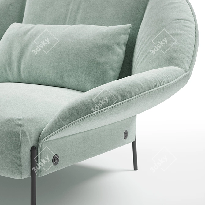 Elegant Ligne Roset Paipai Armchair 3D model image 2