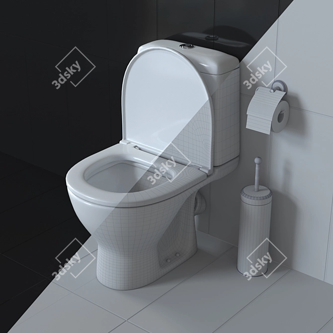 Smart Toilet - Enhanced Bathroom Experience! 3D model image 3