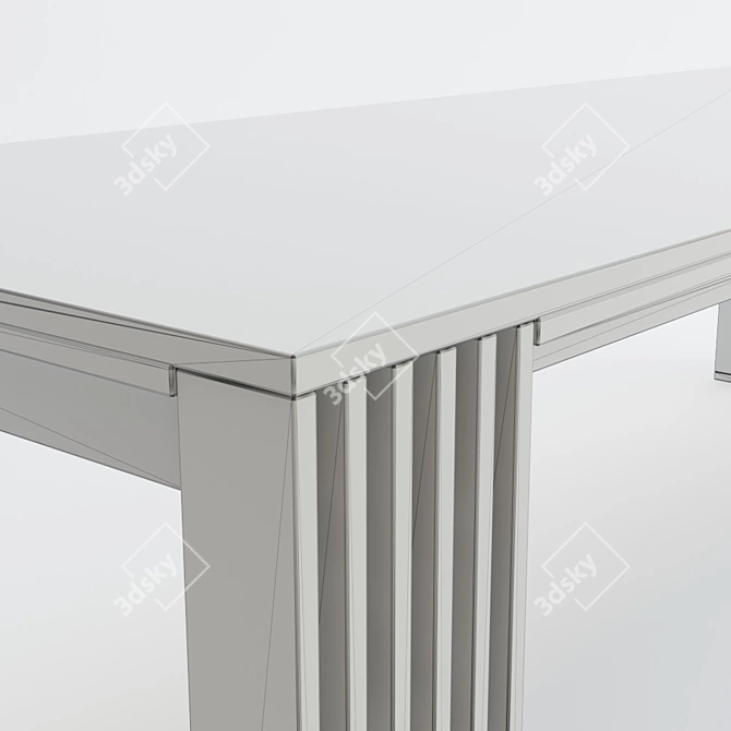 Modern Walnut Dining Table 3D model image 3