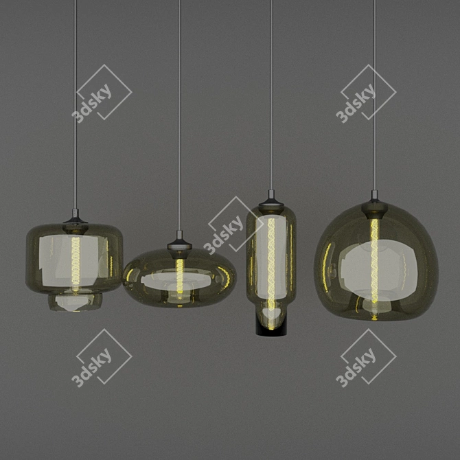 Elegance in Glass Lamp 3D model image 1