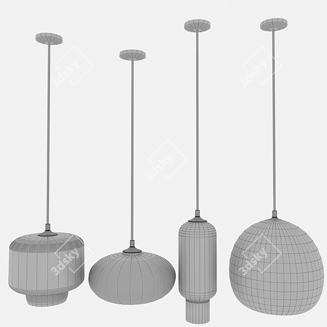Elegance in Glass Lamp 3D model image 2