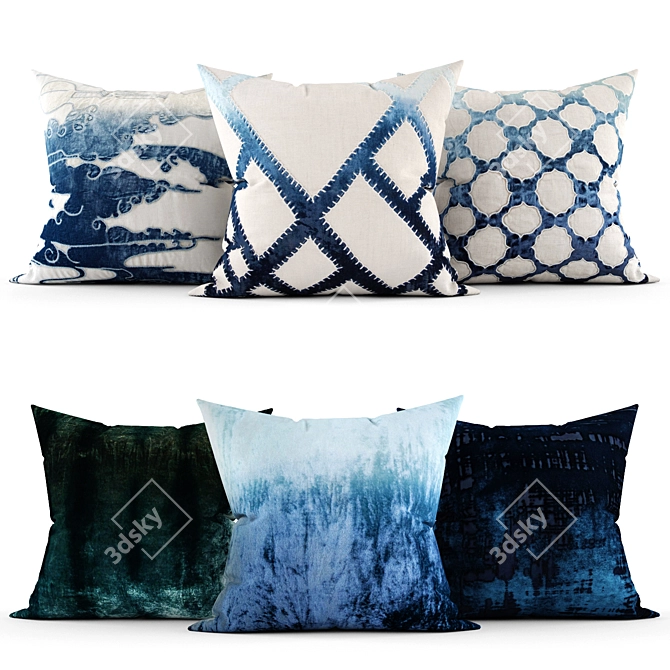 Elegant Cushion Collection 3D model image 1