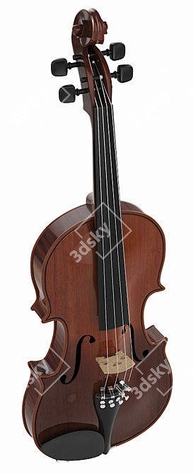 Elegant Millimeter Violin 3D model image 3