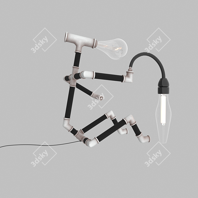 Sleek Humanform Lamp 3D model image 2