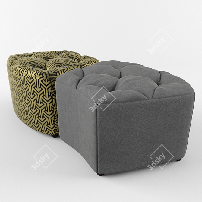 Modular Capitone Chair: Versatile Seating Solution 3D model image 2